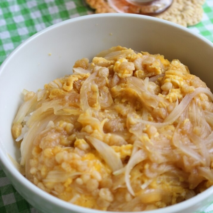 節約お一人様ランチ☆揚げ玉丼